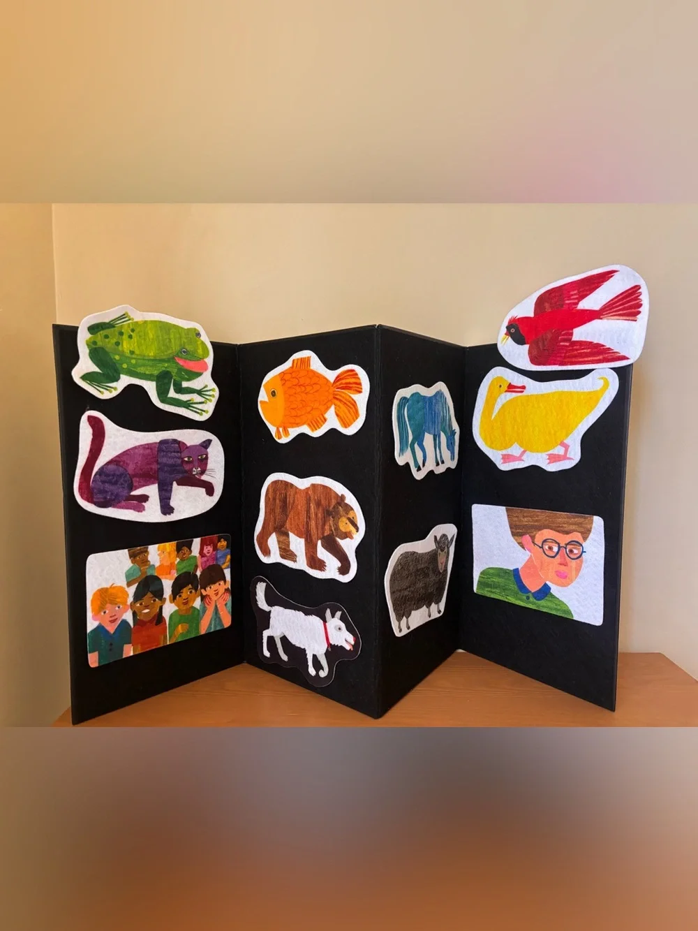 Little Folks Children's Felt Animal Sticker Play Board with 3 sets Educational
